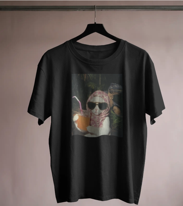 Chill Cat Sippin’ Juice Tee -Unisex Crew T-Shirt