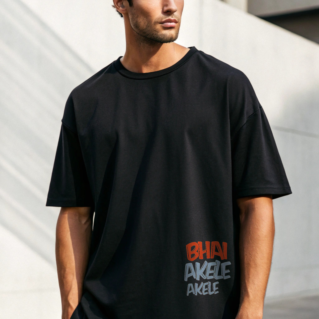 Bhai Akele Akele | The Solo Eater Tee Oversized Standard T-Shirt