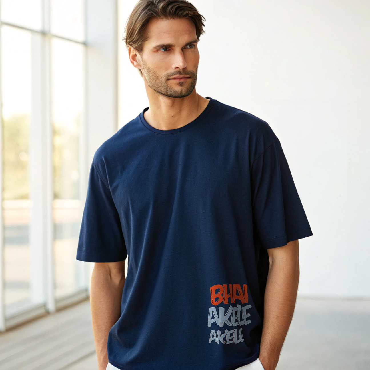 Bhai Akele Akele | The Solo Eater Tee Oversized Standard T-Shirt