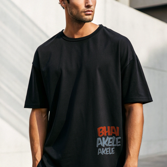 Bhai Akele Akele | The Solo Eater Tee Oversized Standard T-Shirt